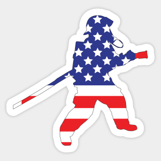 Firefighter Fire Rescue Patriotic Hero II Sticker